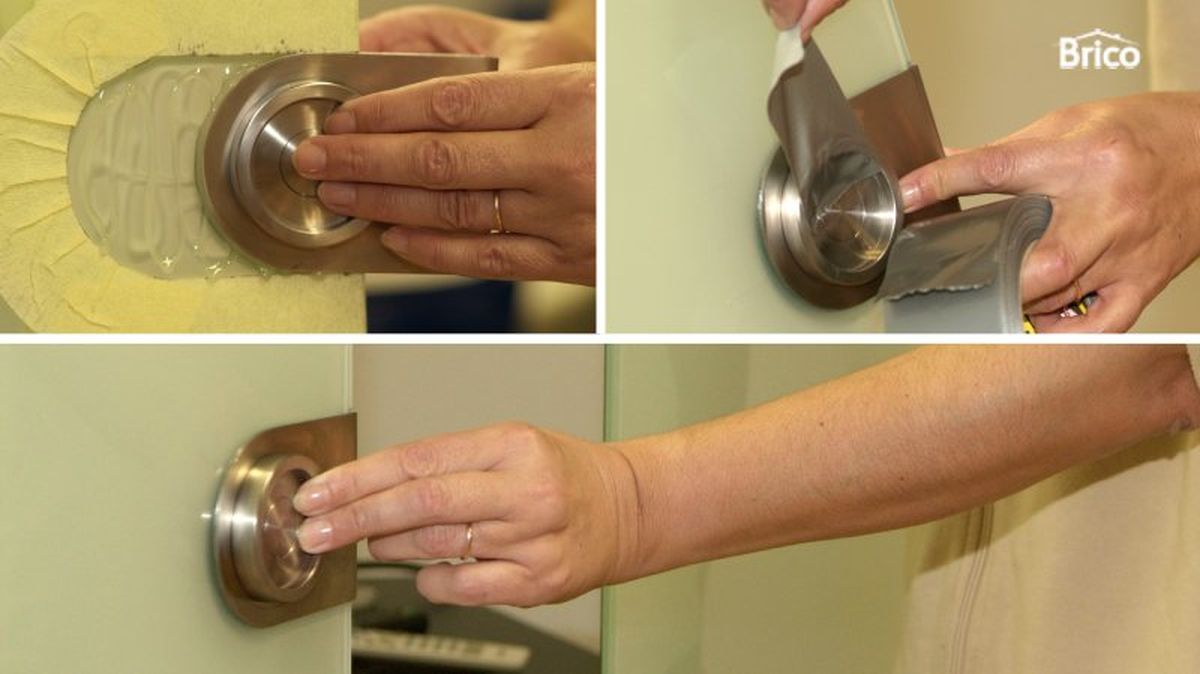 Fijar el tirador y quitar la cinta de carrocero