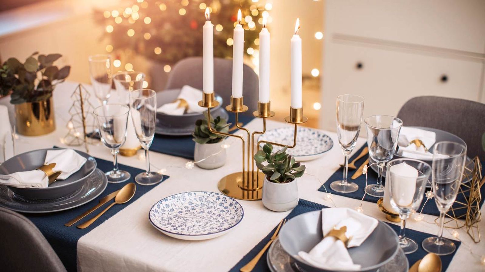 mesa gris blanco navidad