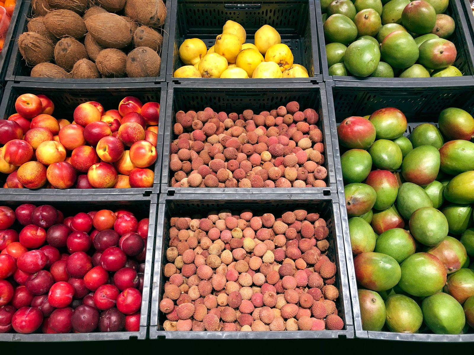 litchis en el mercado litchis en el mercado