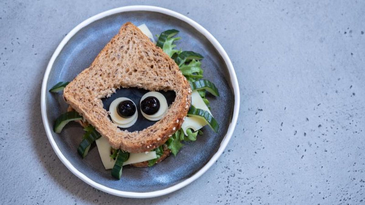 Sándwich araña para Halloween