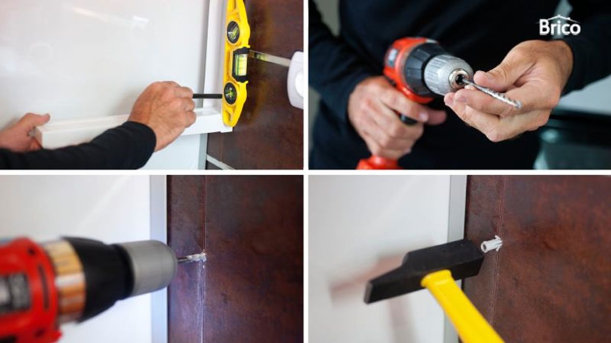 Fijar los soportes para microondas a la pared