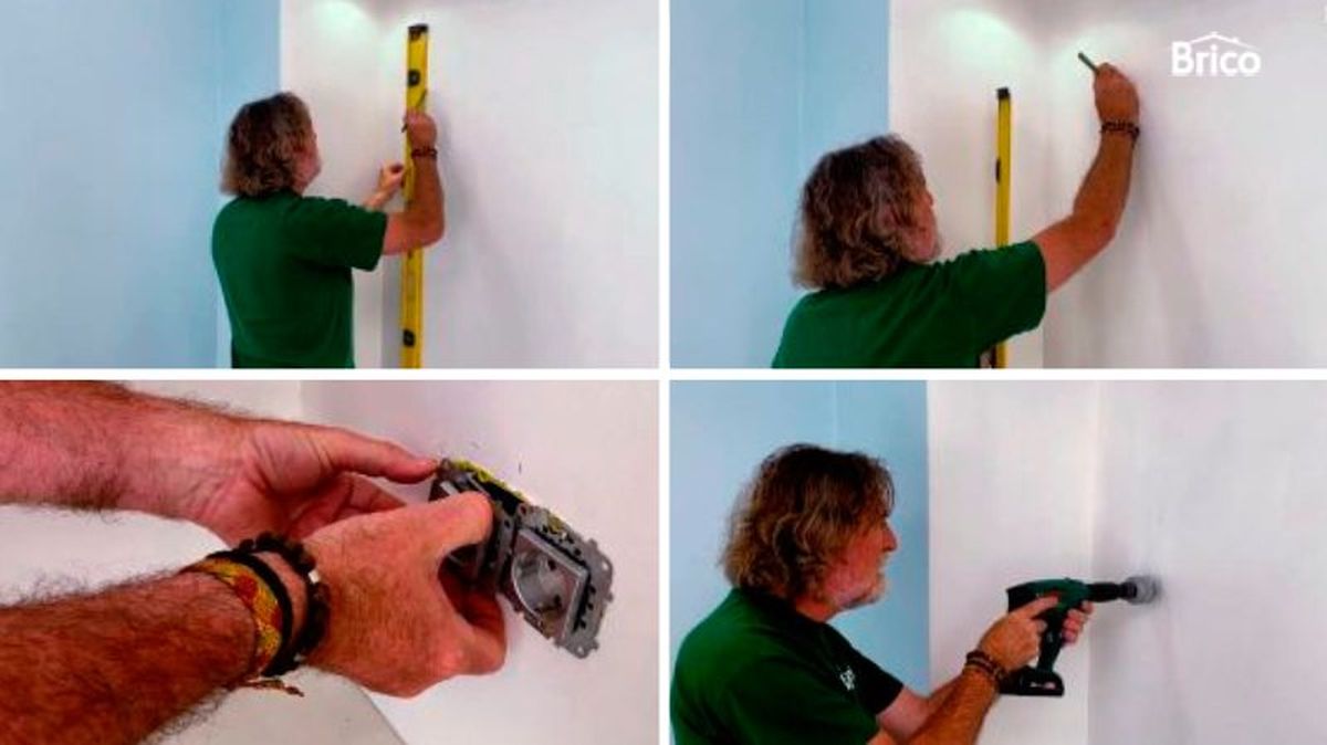 Primeros pasos para poner un enchufe en pladur