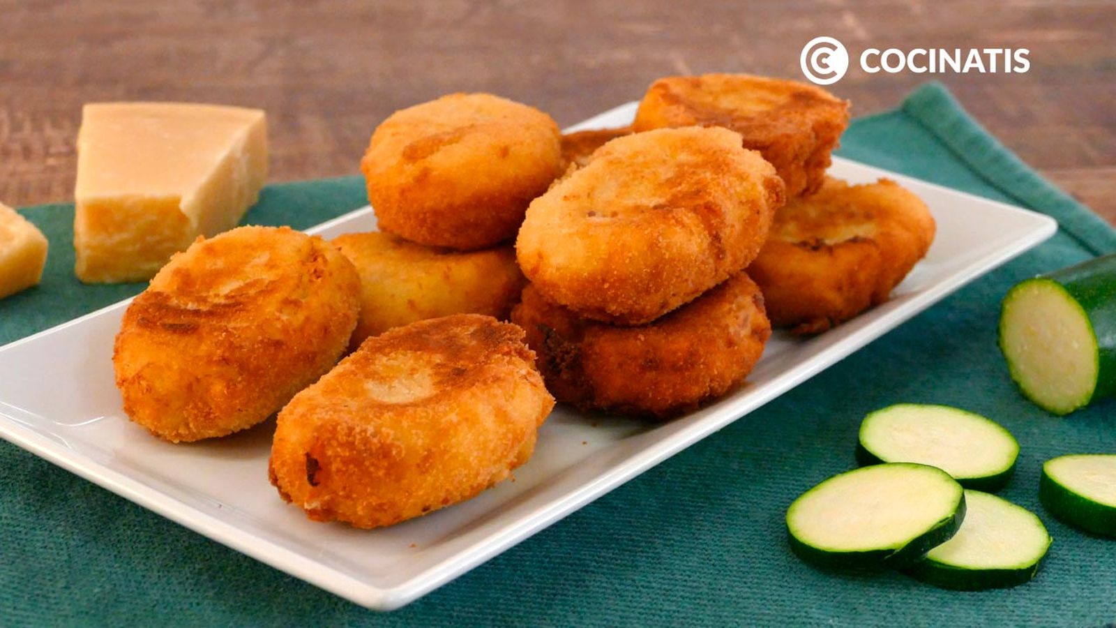 Receta de nuggets de calabacÃn y queso paso 7 Receta de nuggets de calabacÃn y queso paso 7