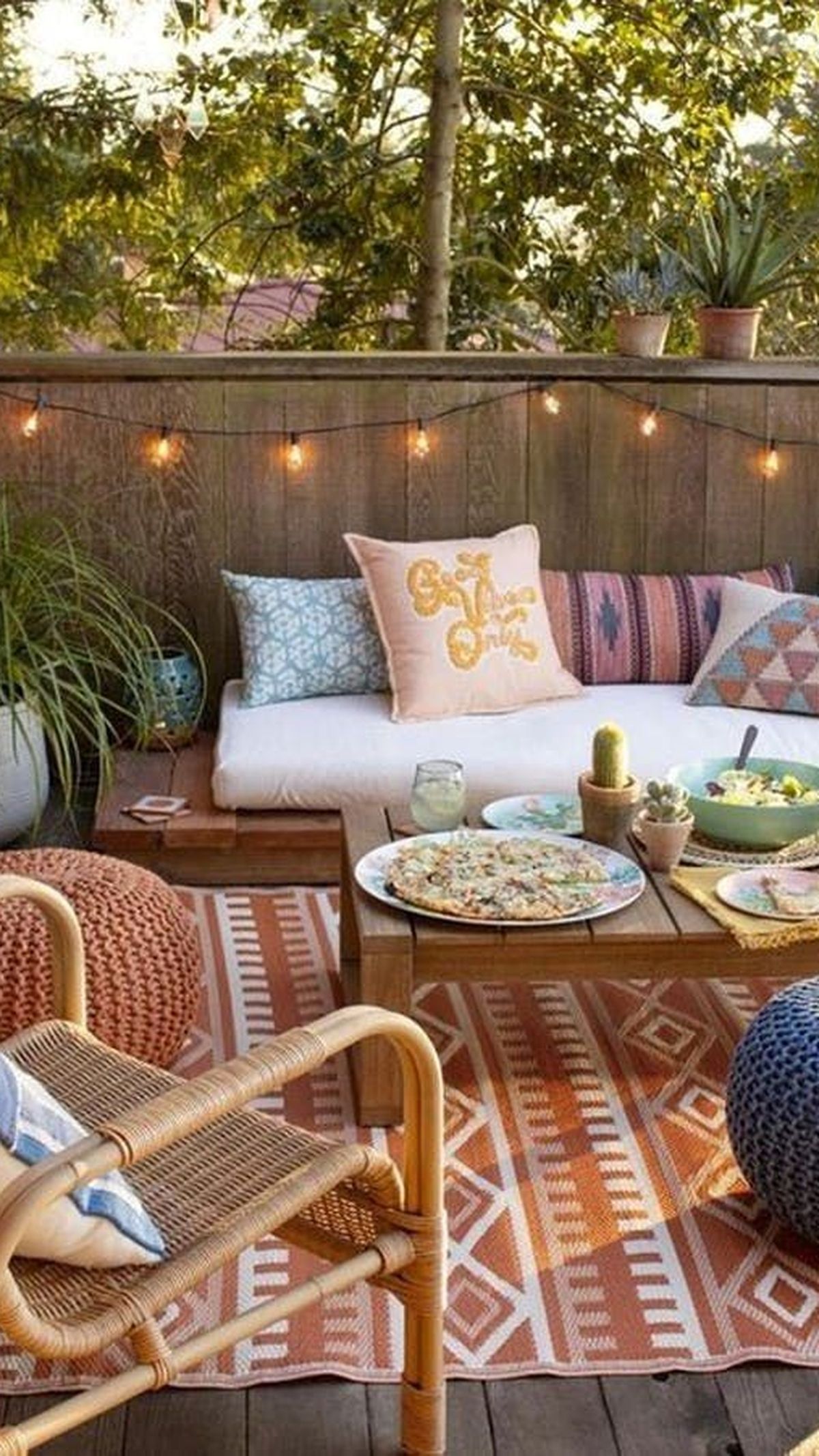 Rincón chill out para una cena de verano