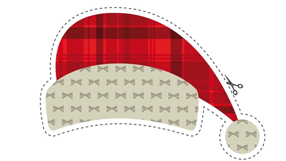 gorro navidad para photocall casero