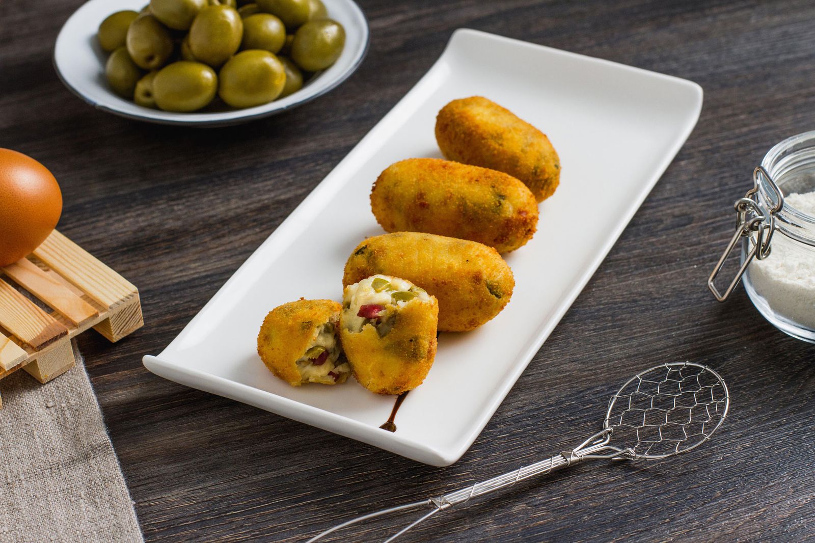 croquetas jamon aceitunas xl