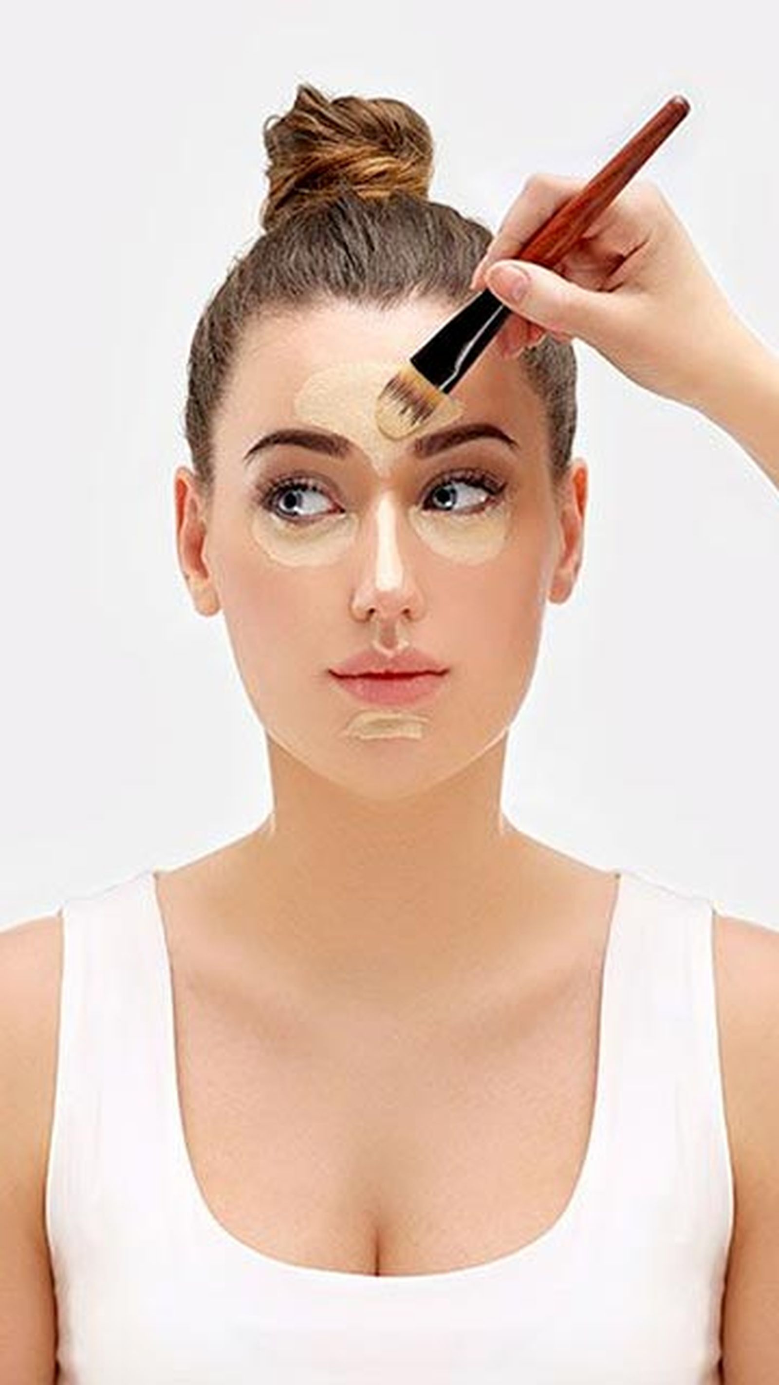 contouring o maquillaje de contorno del rostro iluminar