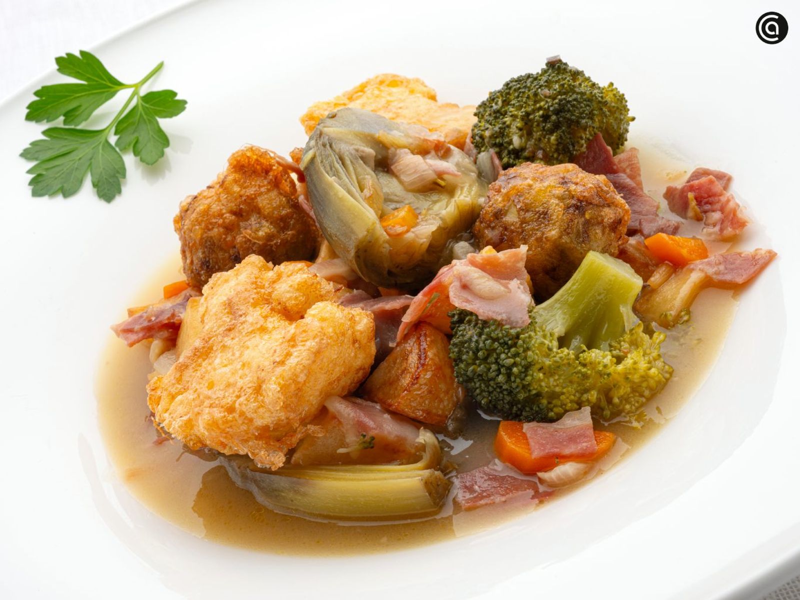 Menestra con verduras rebozadas, un clásico de Karlos Arguiñano en versión casera