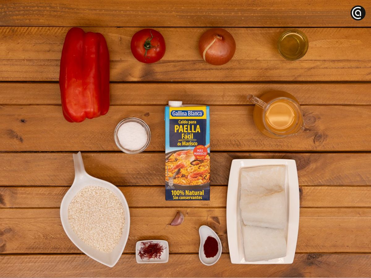 Arroz caldoso con bacalao - ingredientes