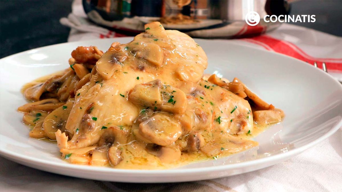 Pechugas de pollo a la sidra