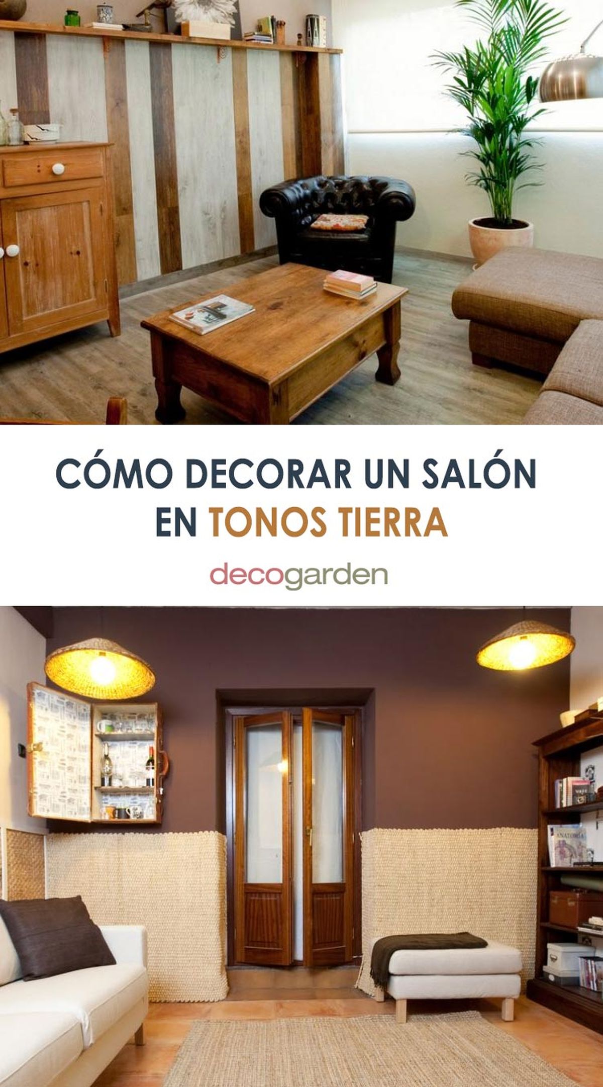 como decorar un salon en tonos tierra pin