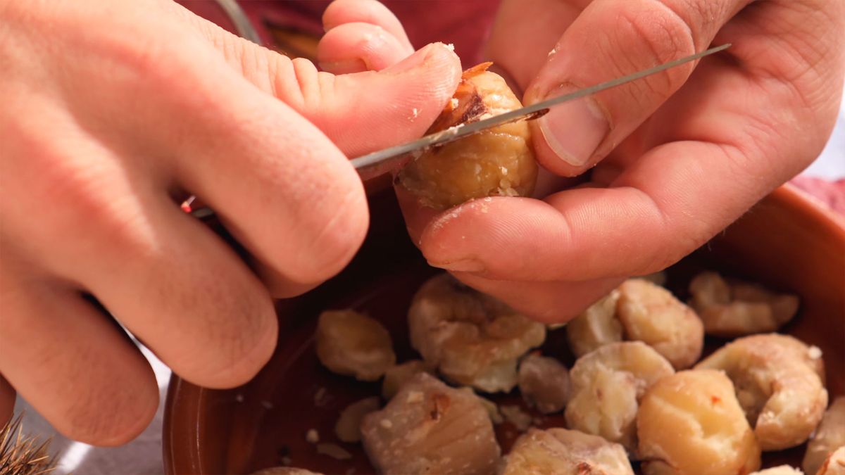 Receta castañas cocidas  paso 4