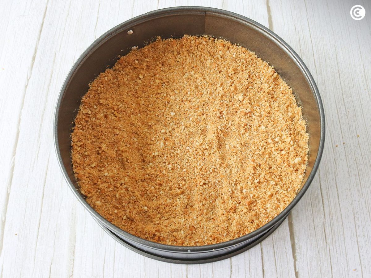 Base de galleta para la tarta de melocotón