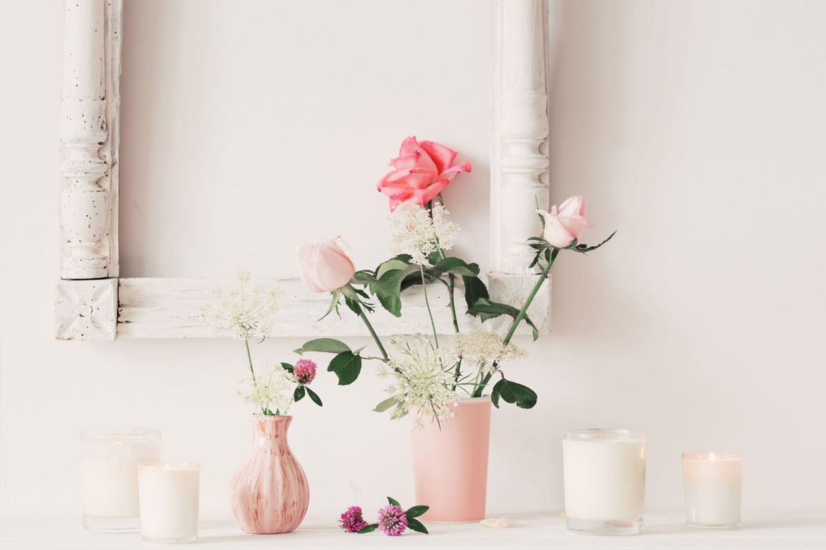 Estilo shabby chic en decoración flores