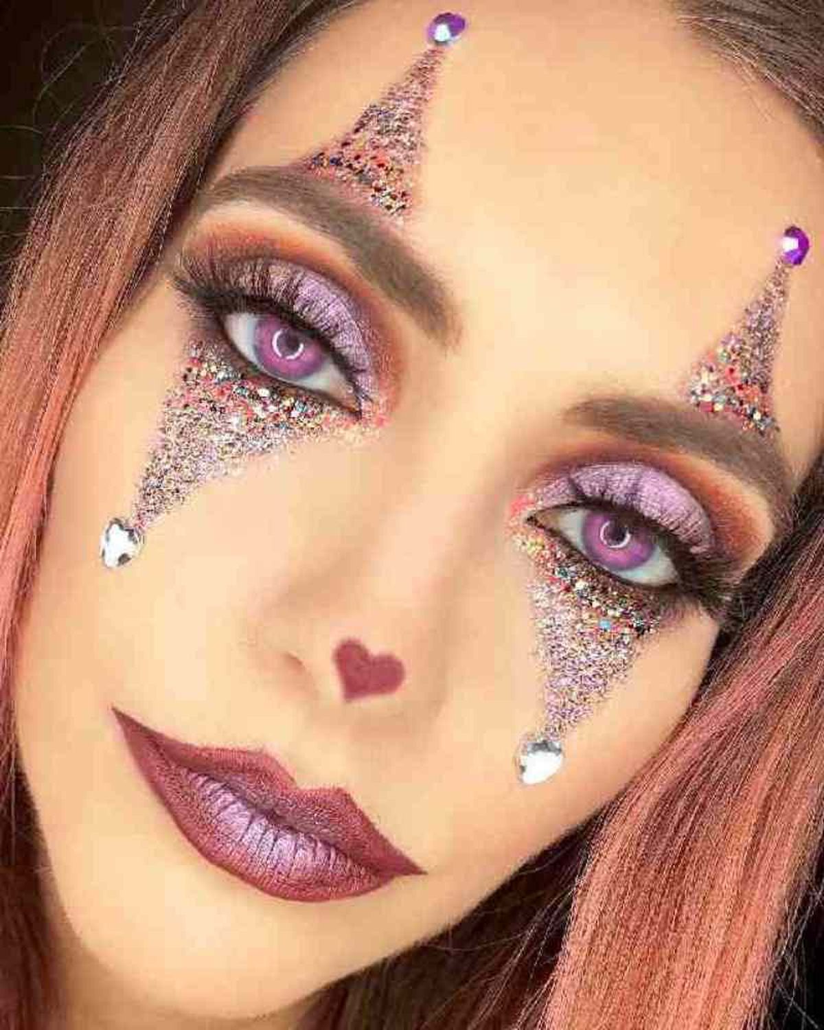 Maquillaje de Halloween para mujer de glam clown