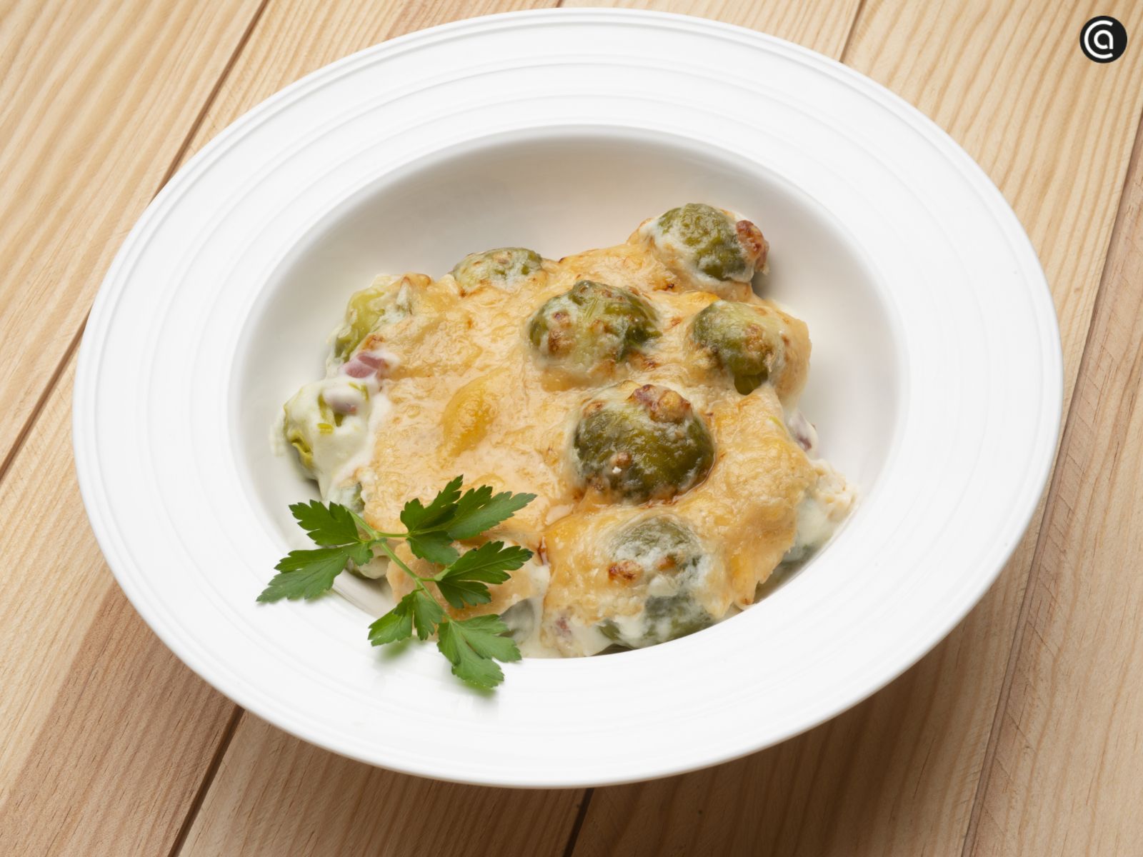 Receta de coles de Bruselas con bechamel