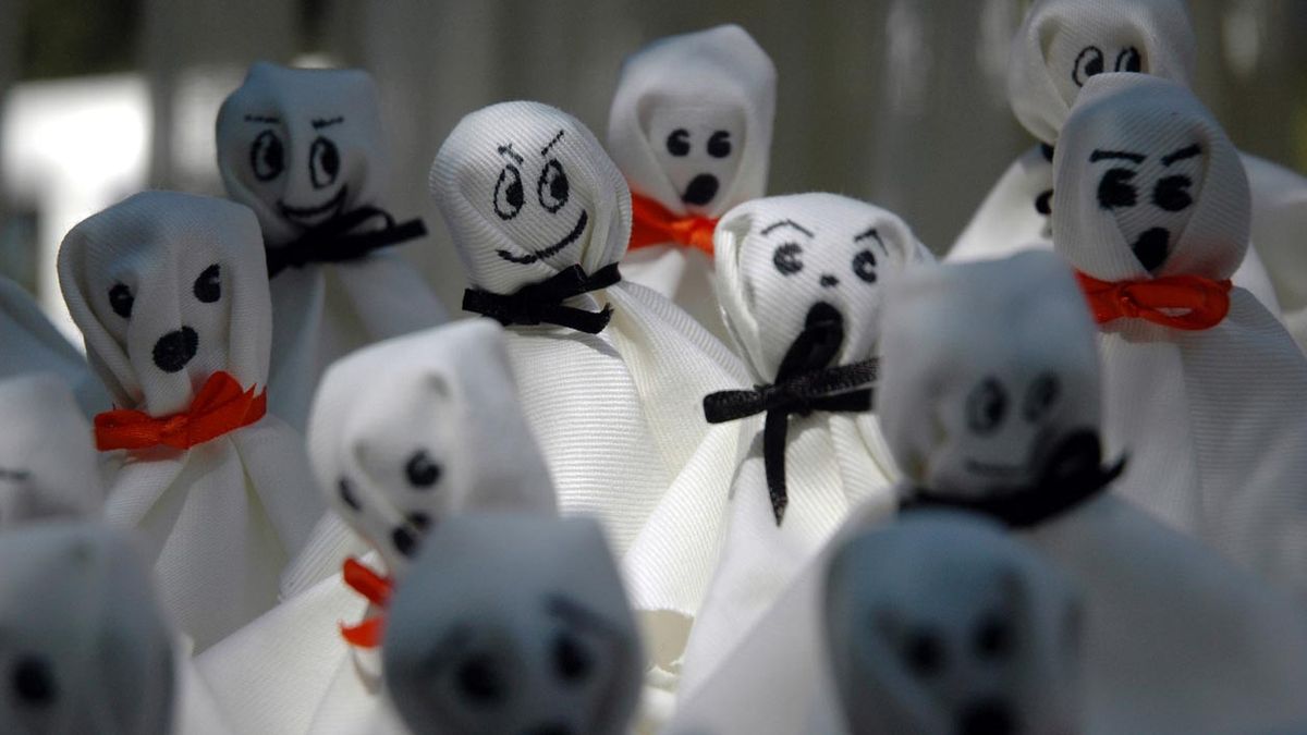 como hacer fantasmas tela halloween