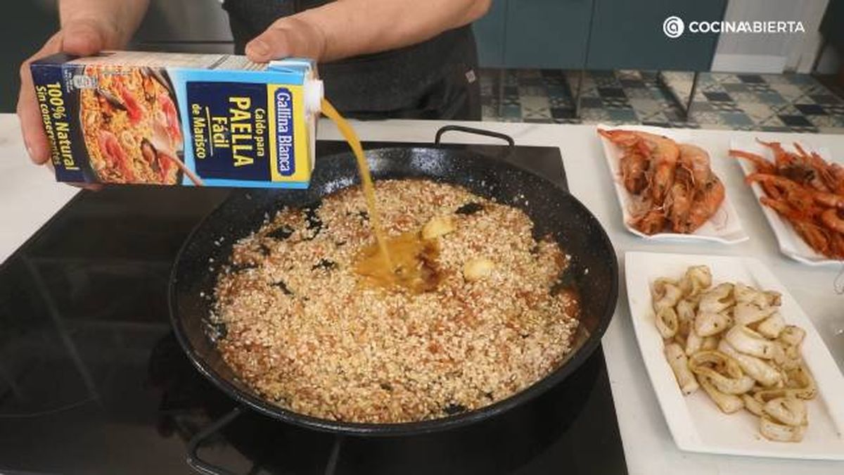 GallinaBlanca Paella marisco facil paso 5