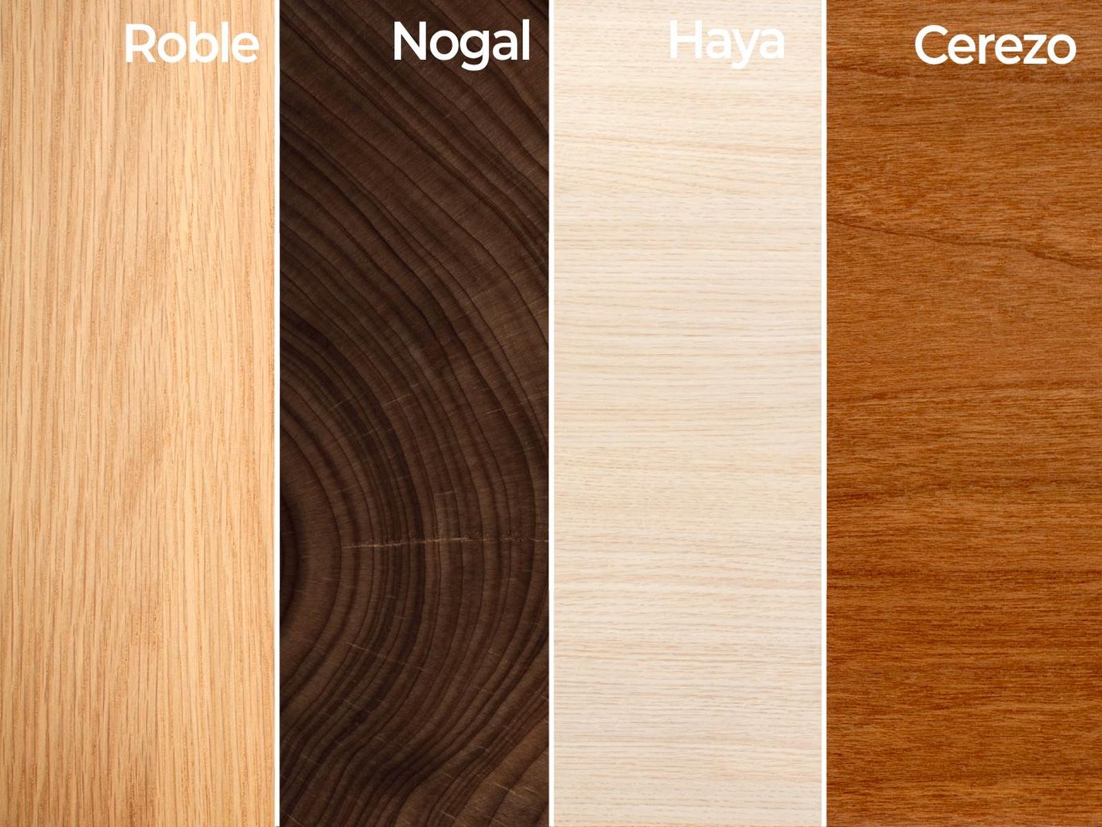Roble | Nogal | Haya | Cerezo