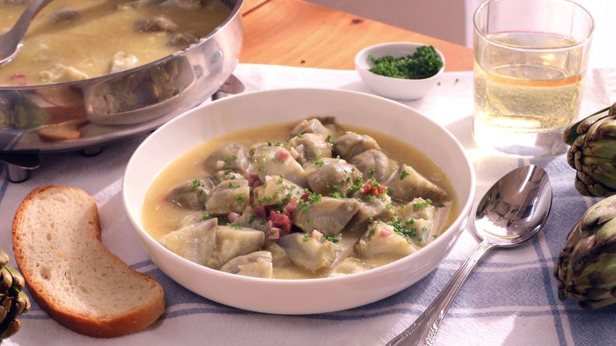 Alcachofas con jamón   Paso 5