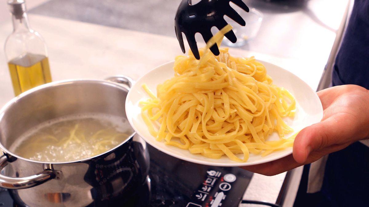 Pasta alfredo   Paso 3