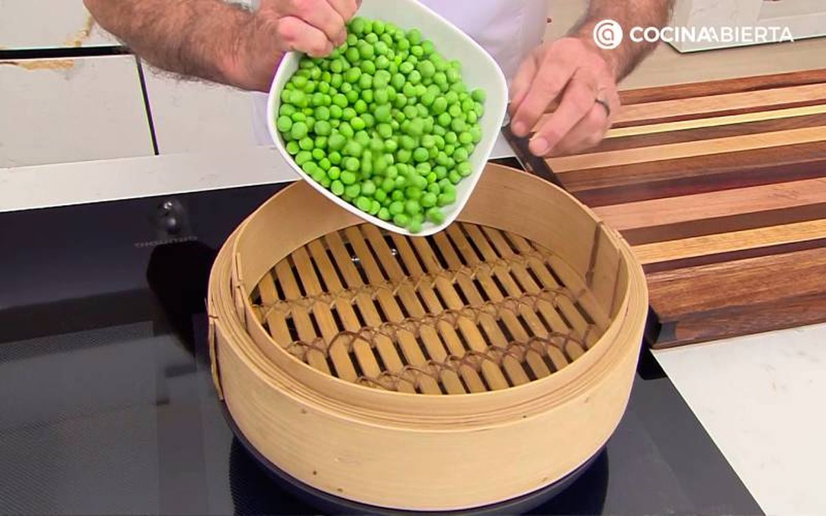 Los guisantes al vapor se cocinan en 5 minutos