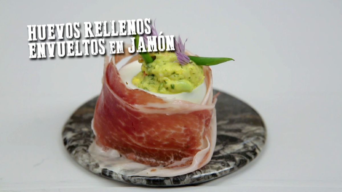 CABI0034Huevos rellenos envueltos jamon xl