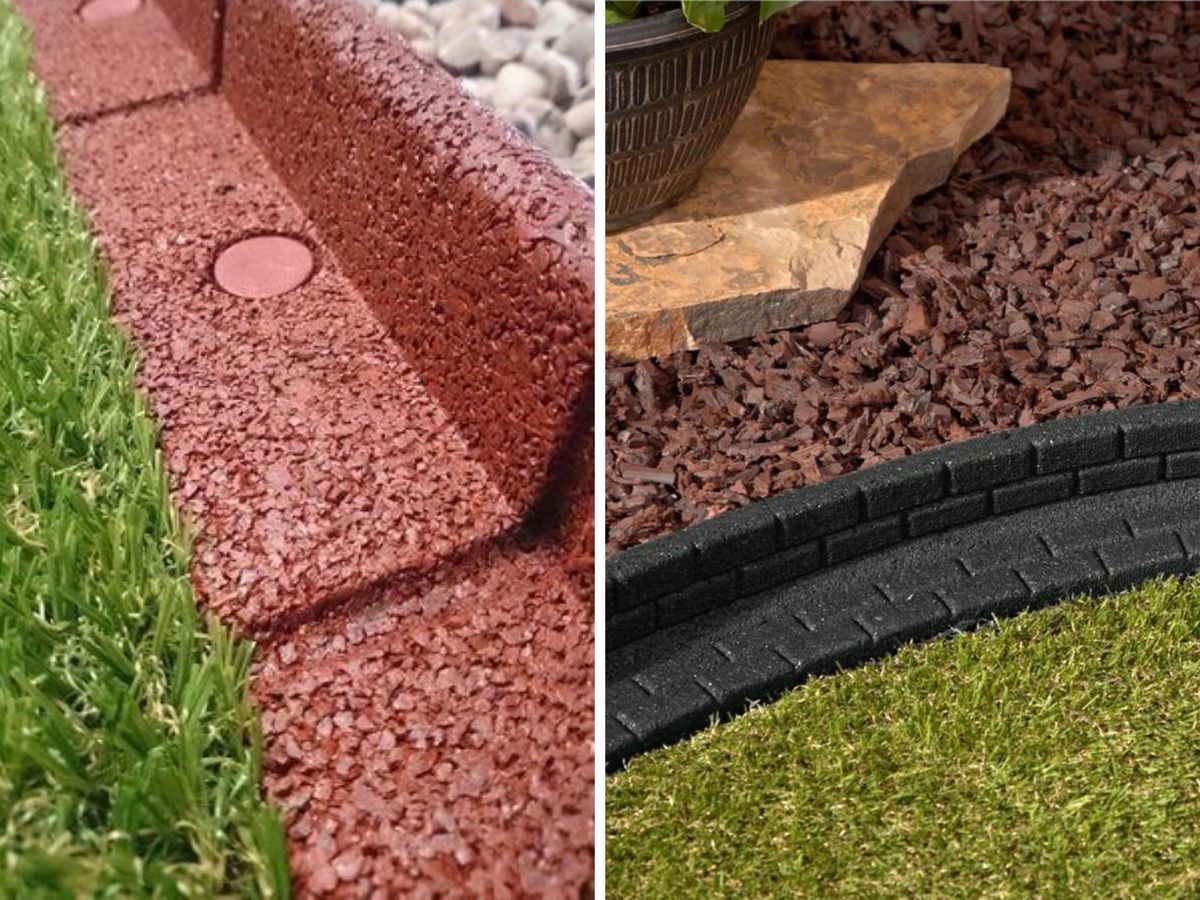 Bordillos para jardín de caucho / Fotos: Pinterest