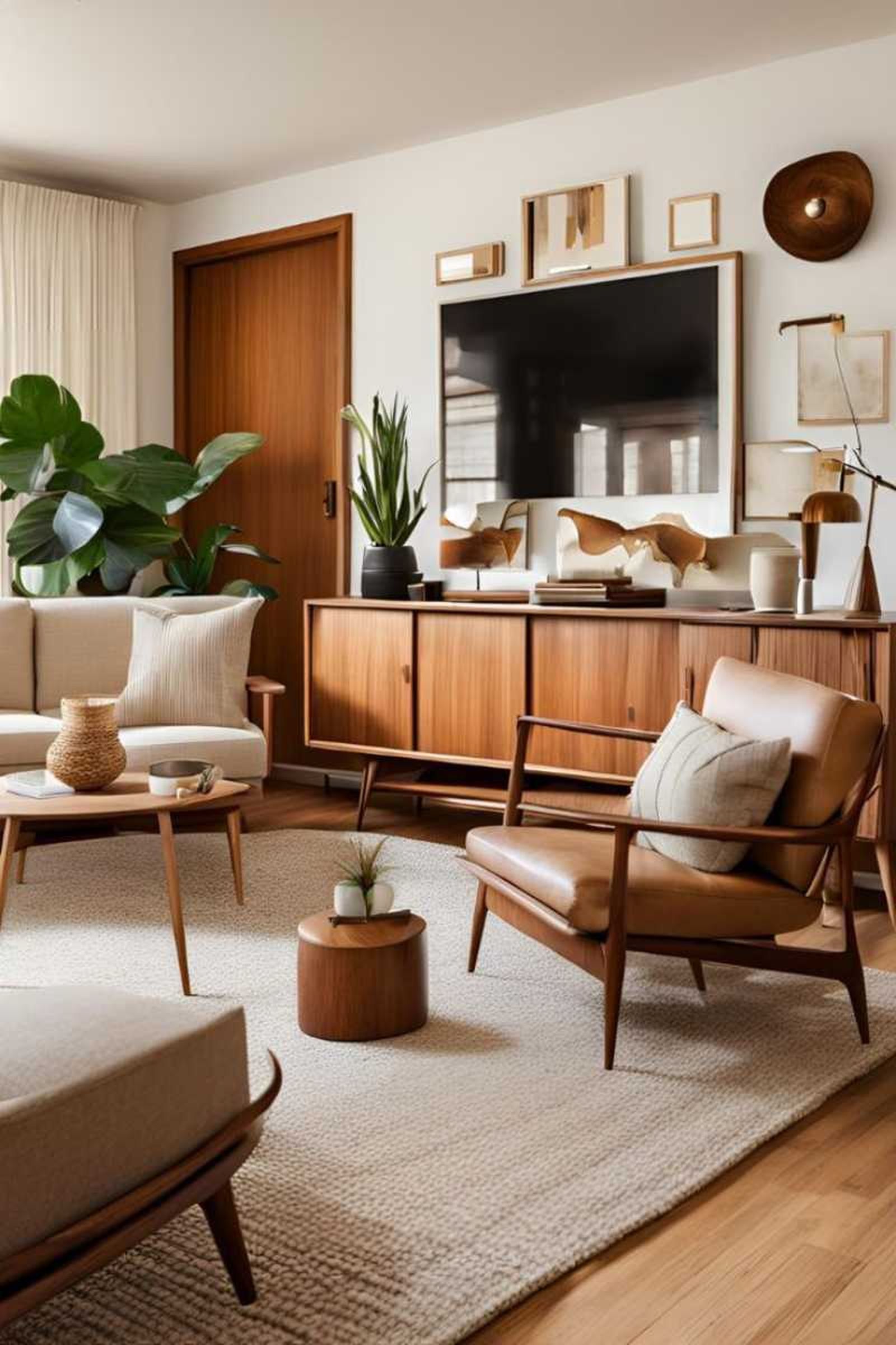 Salón de estilo mid century modern. Salón de estilo mid century modern.