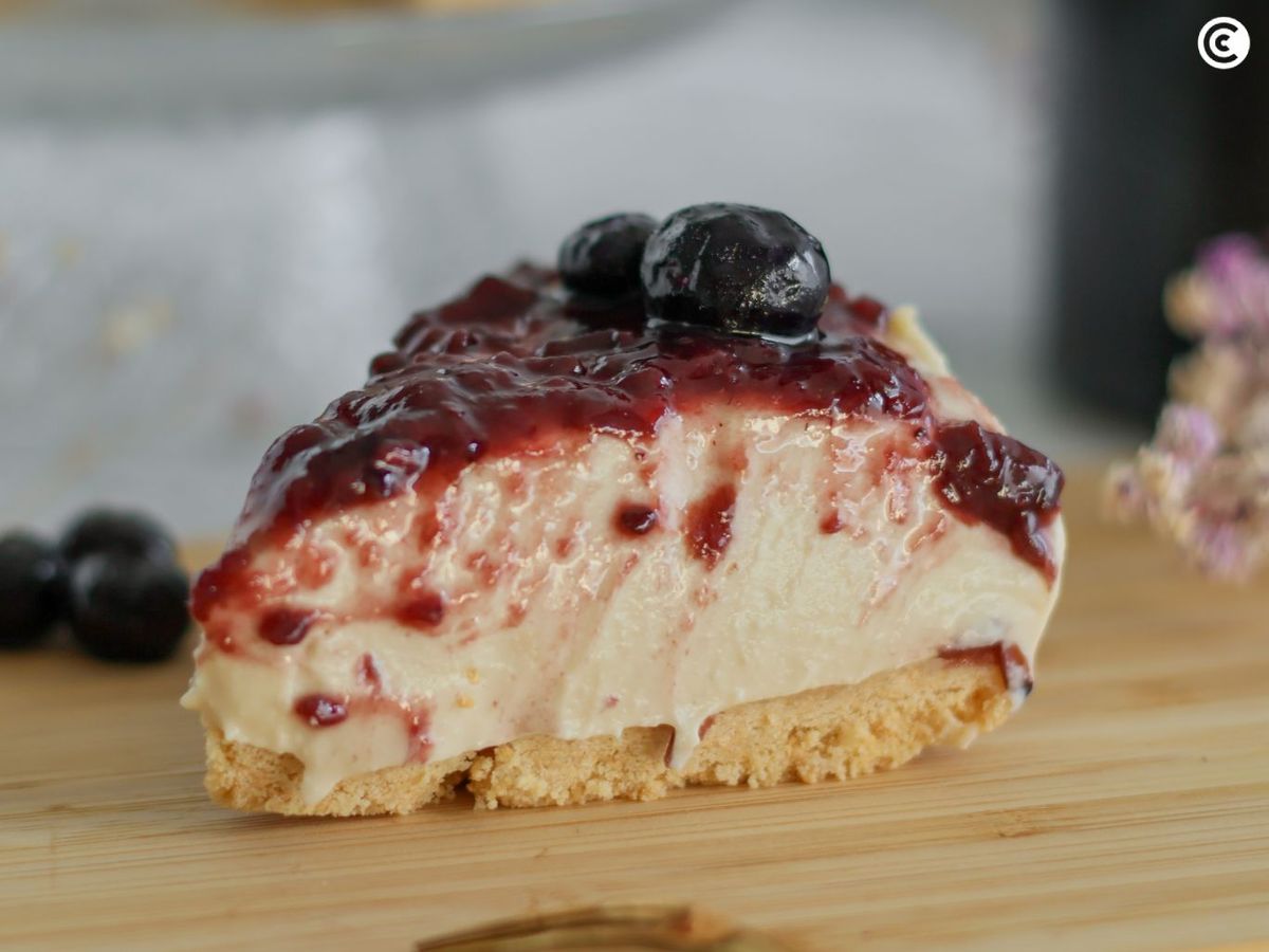 Tarta de queso vegana sin horno