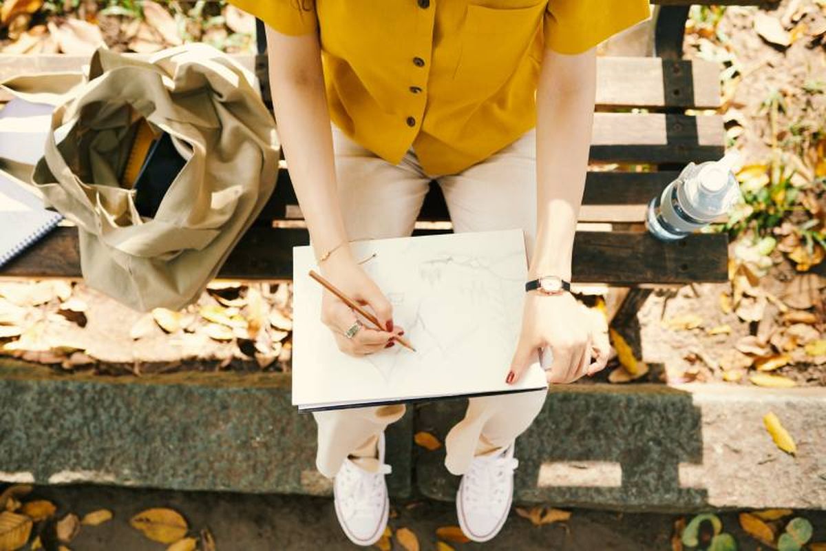 Dibujar en el exterior nos ayuda a ser constantes en vacaciones.