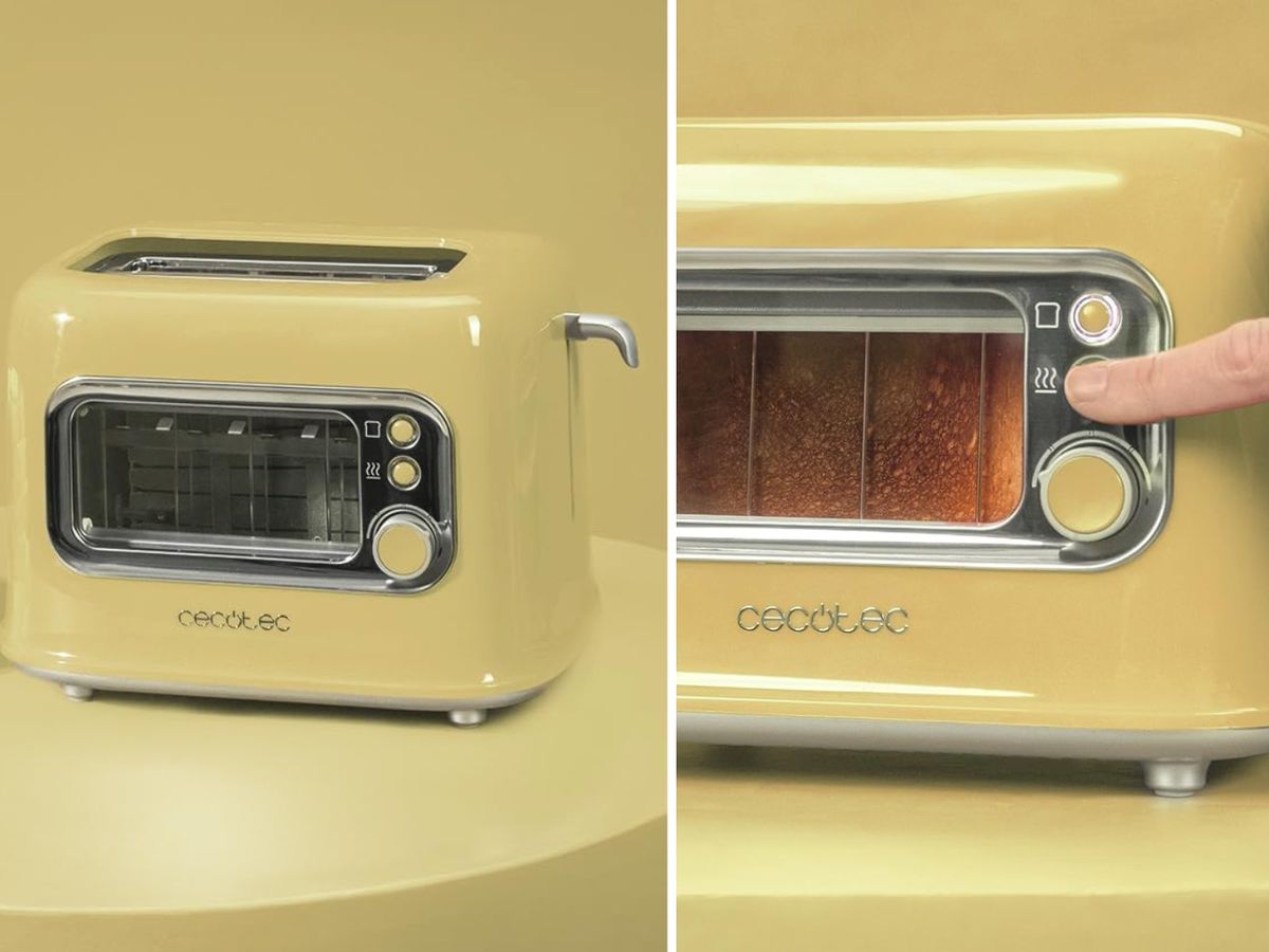 La tostadora RetroVision de Cecotec destaca por su ventana de cristal