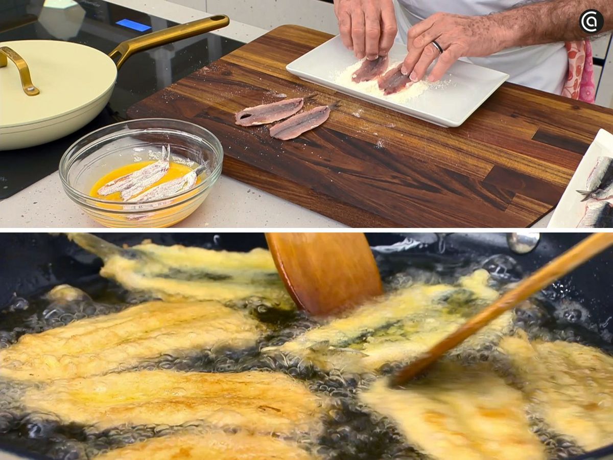 Prepara las anchoas rebozadas