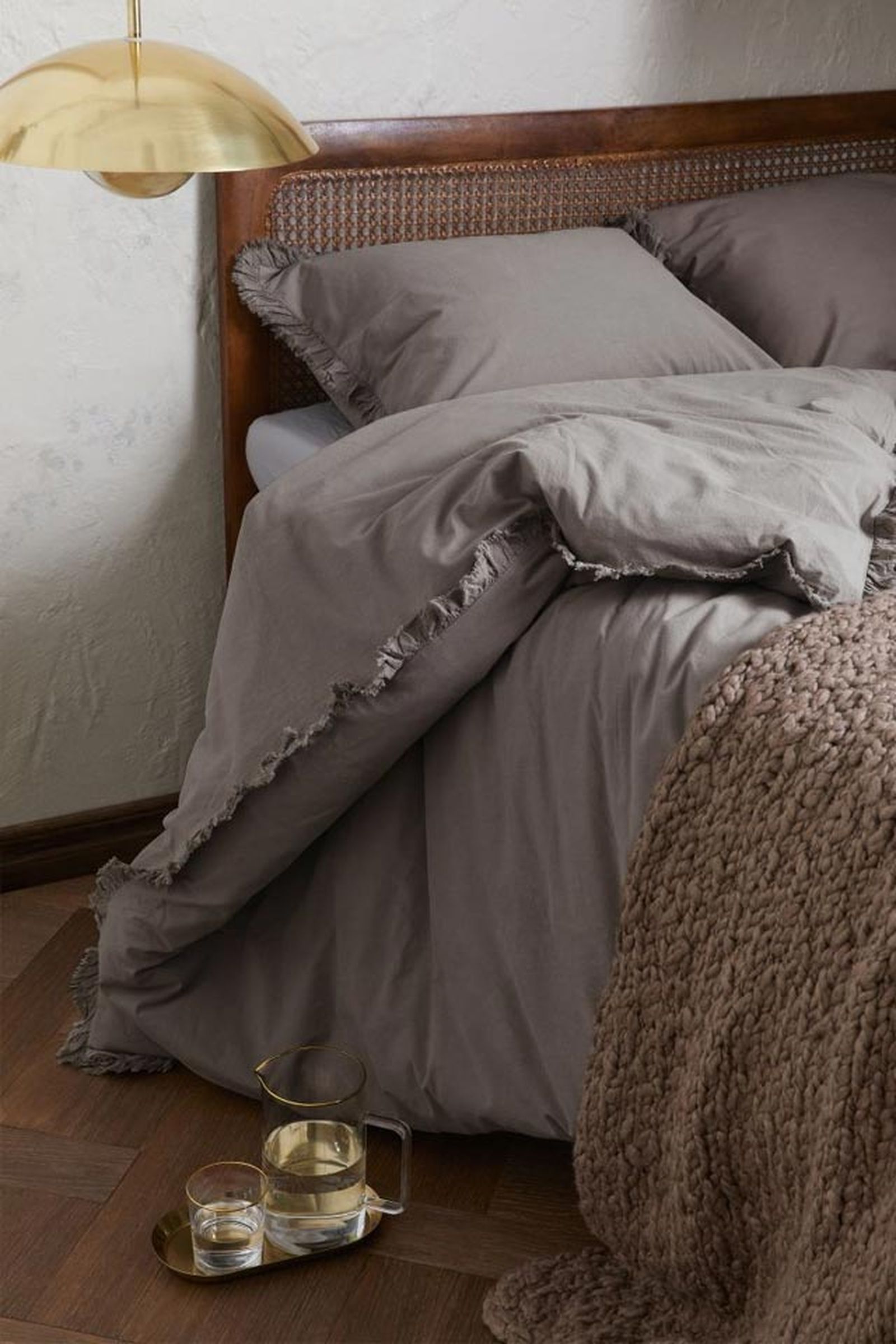 hm funda nordica doble brida beige grisaceo hm funda nordica doble brida beige grisaceo
