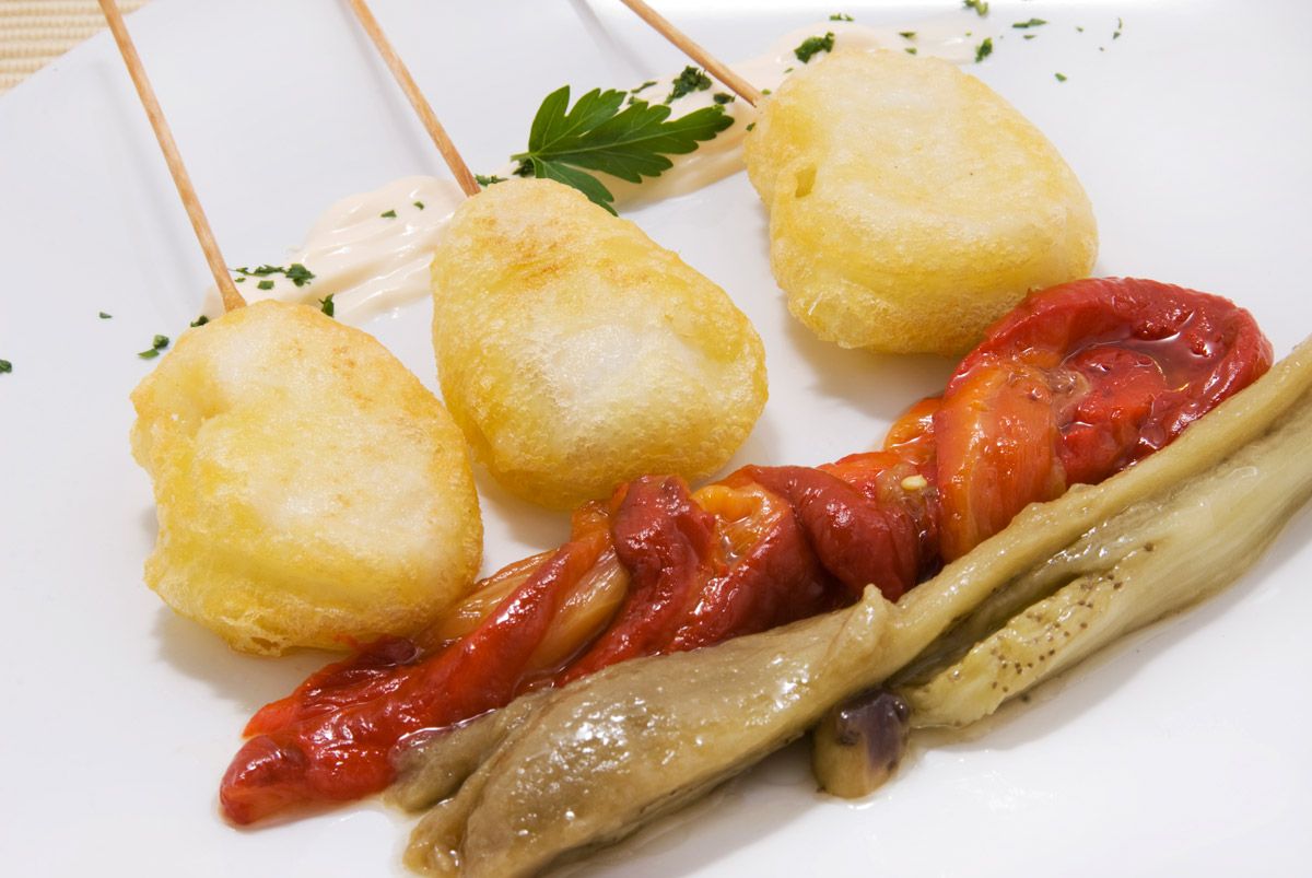 bacalao con pimientos asados y berenjena arguinano xl