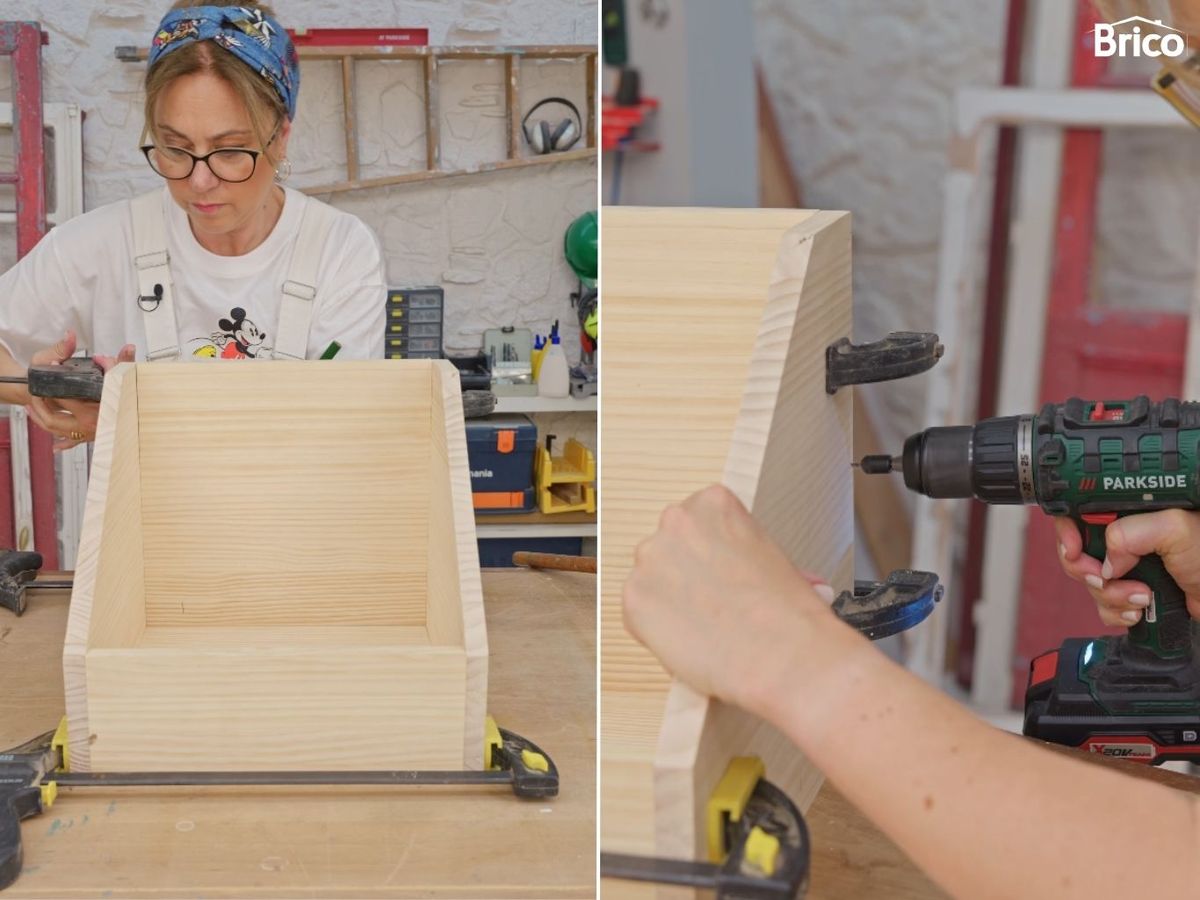 Sujetamos y perforamos.