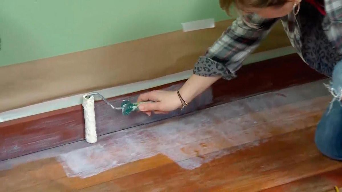 Decogarden 688 pintar suelo verde dormitorio paso2