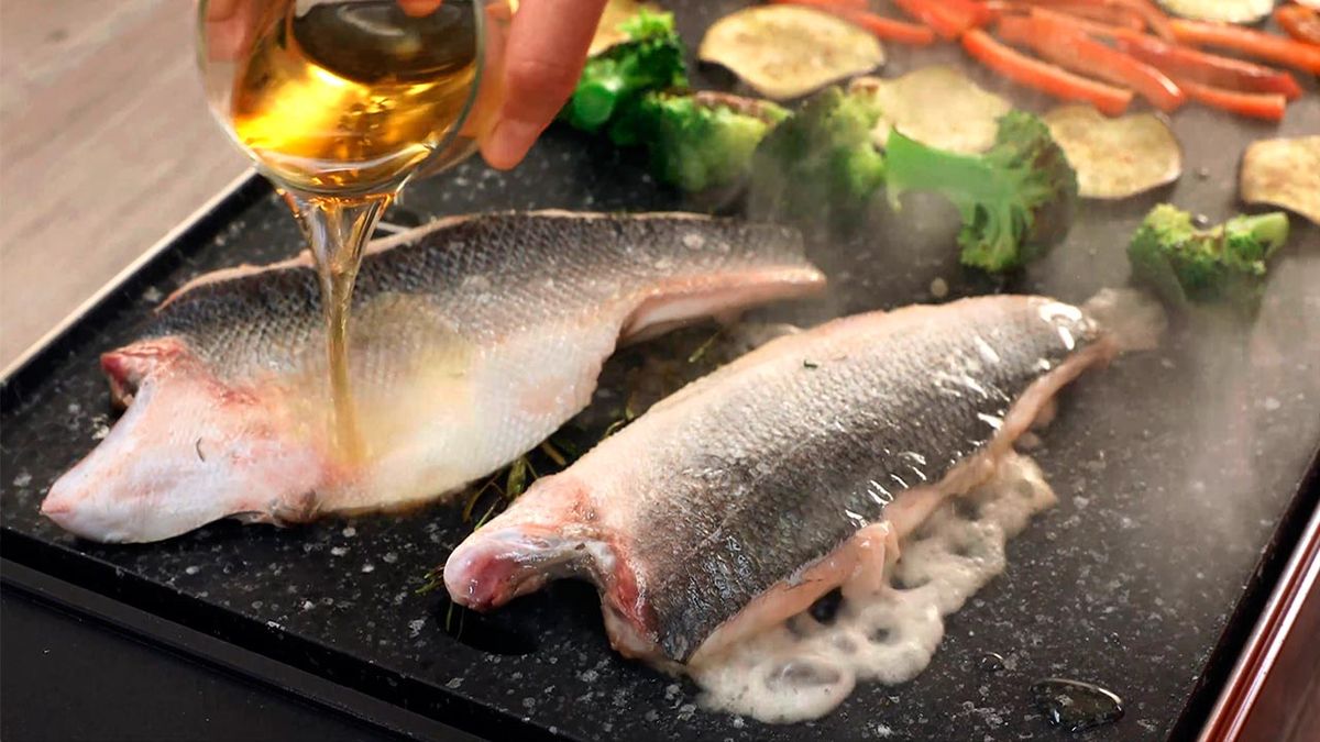 Receta de lubina a la plancha con verduras  paso 4
