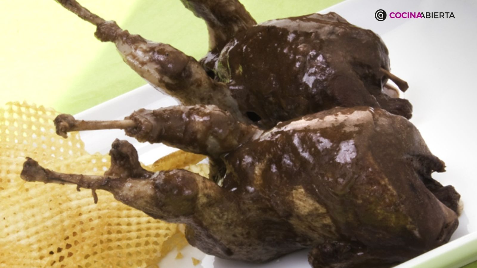 Codornices con chocolate