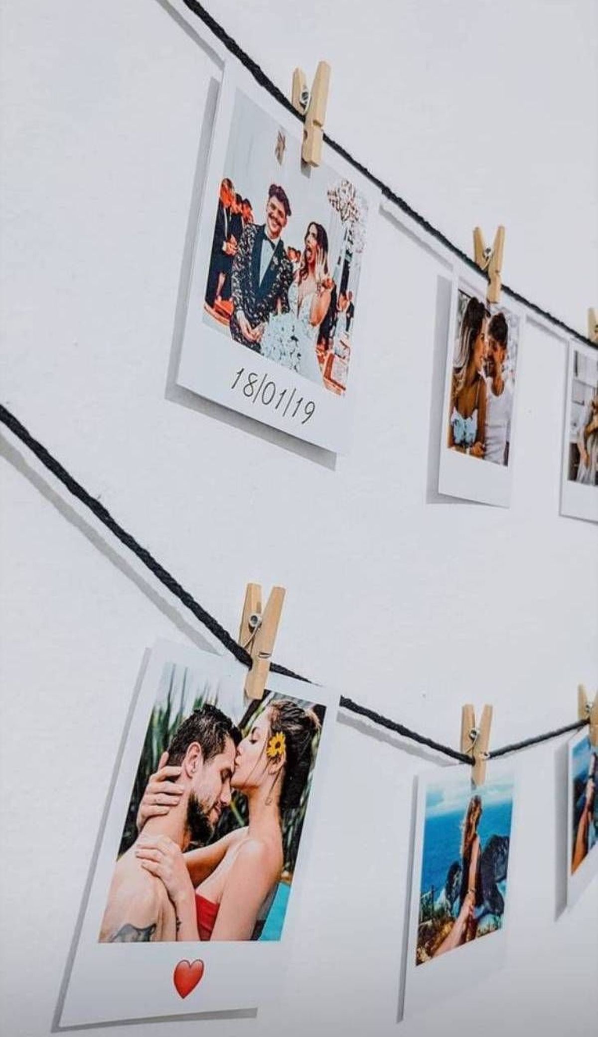 8 polaroids pared dormitorio pinterest