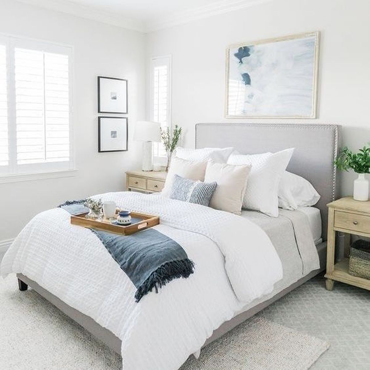 dormitorio adulto blanco azul pinterest