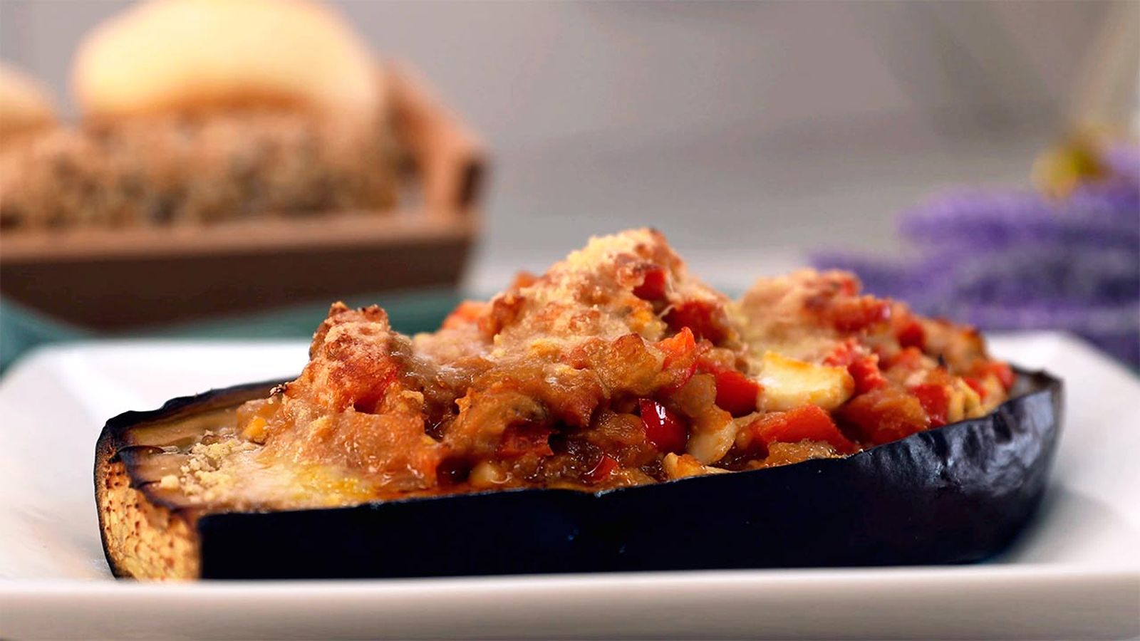 Receta de berenjena rellena de atún y huevo duro paso 5 Receta de berenjena rellena de atún y huevo duro paso 5