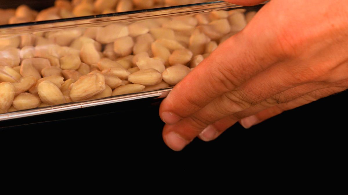 Crema de almendras   Paso 1