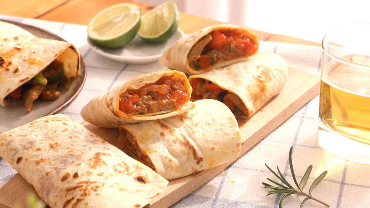 Burritos de ternera y verduras