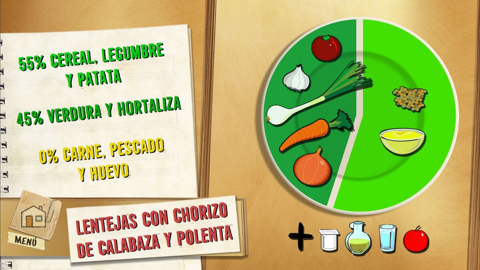 6156 1 Lentejas con chorizo de calabaza y polenta plato 6156 1 Lentejas con chorizo de calabaza y polenta plato