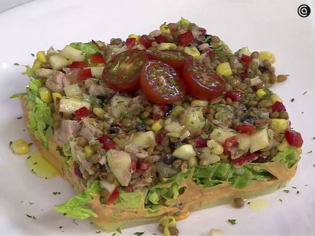 Monta la ensalada de lentejas