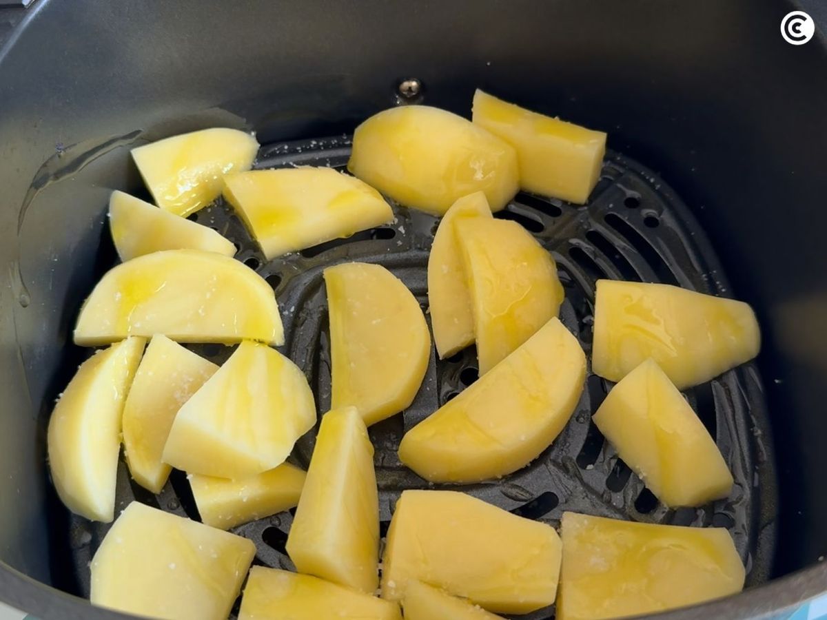 Patatas en freidora de aire