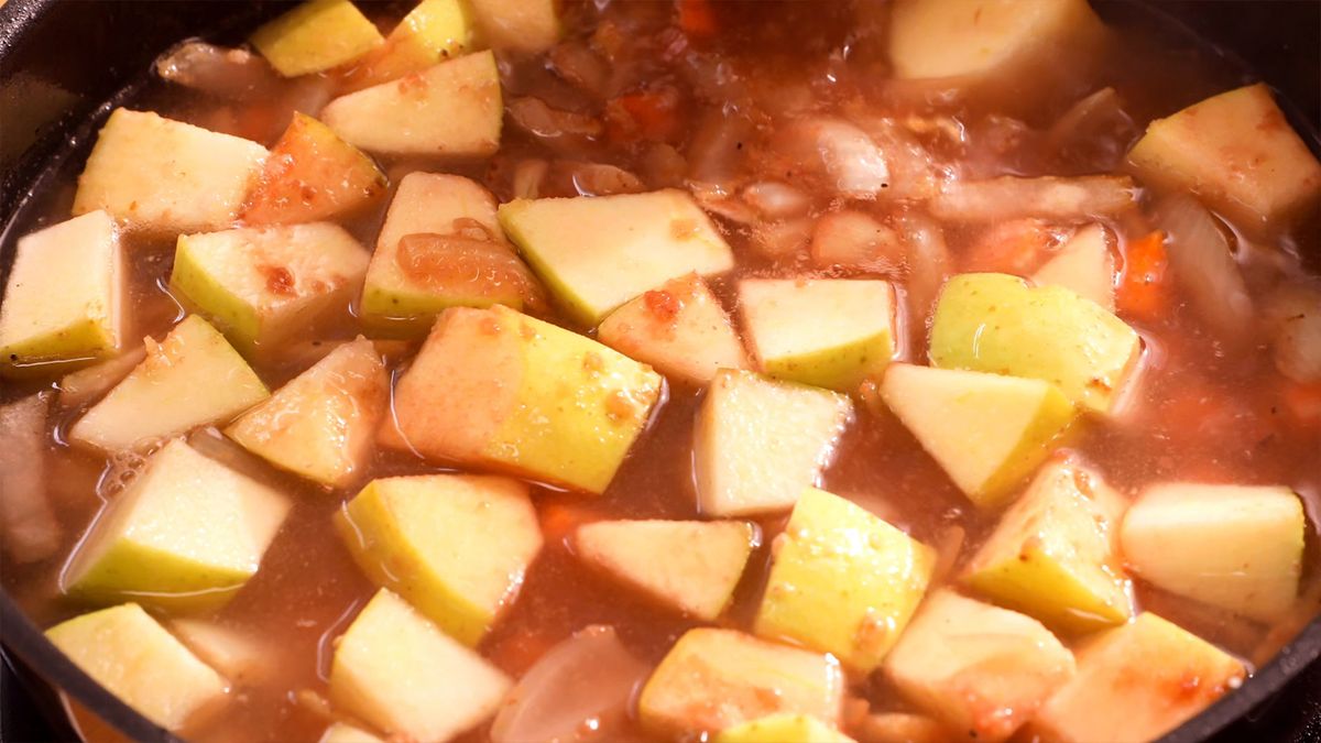 pechuga de pavo con salsa de manzana y zanahoria  paso 3