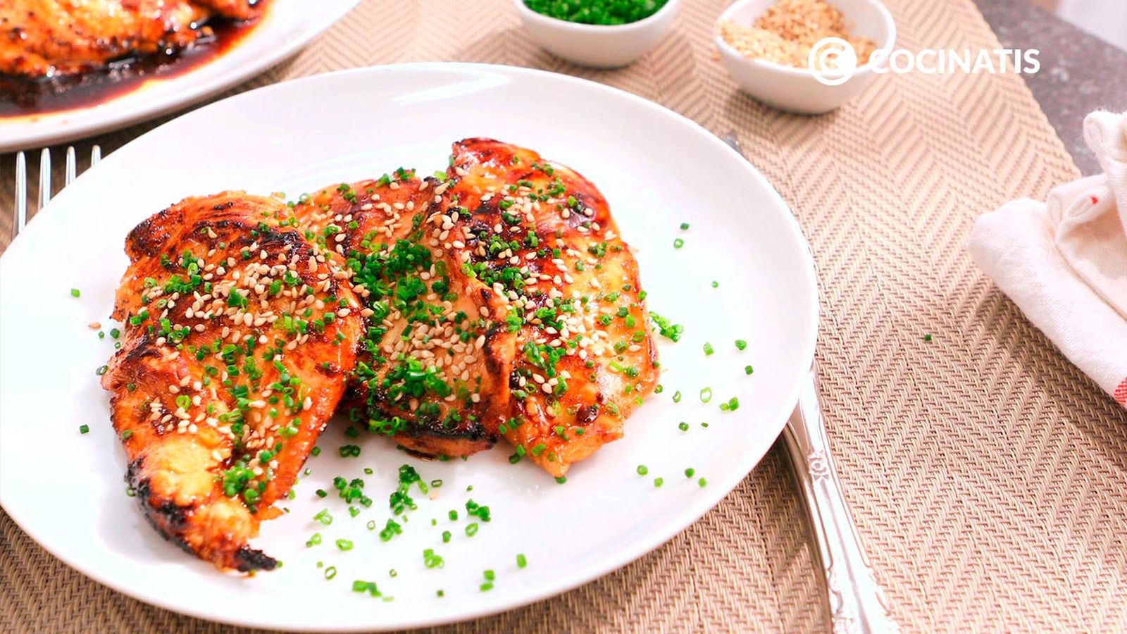Pollo teriyaki Pollo teriyaki