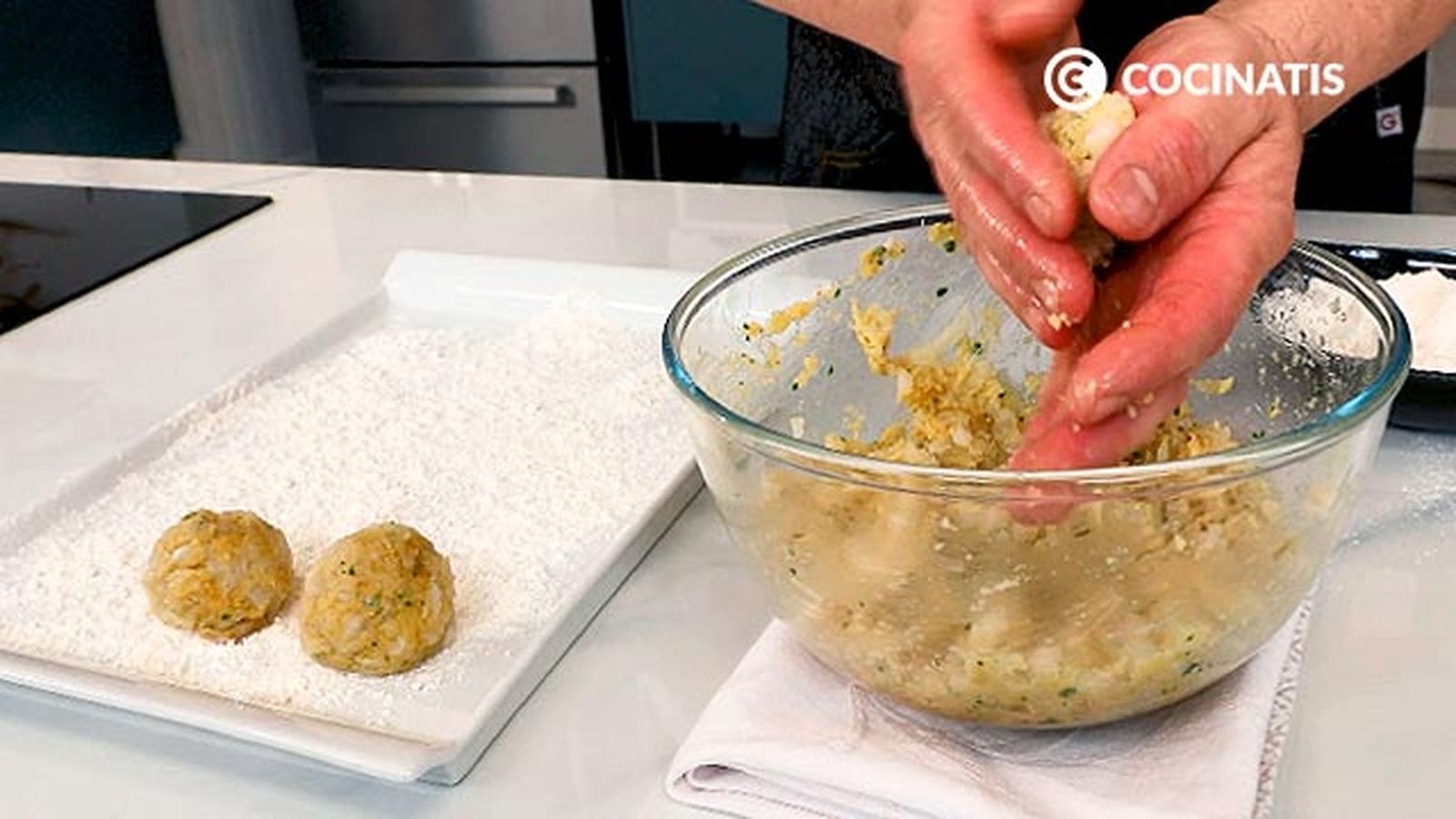 Receta de albóndigas de bacalao paso 3 Receta de albóndigas de bacalao paso 3